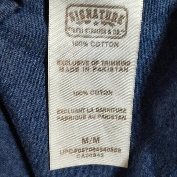 Signature by Levi Strauss crew neck sweater men's size M blue colour long sleeve - Picture 5 of 8